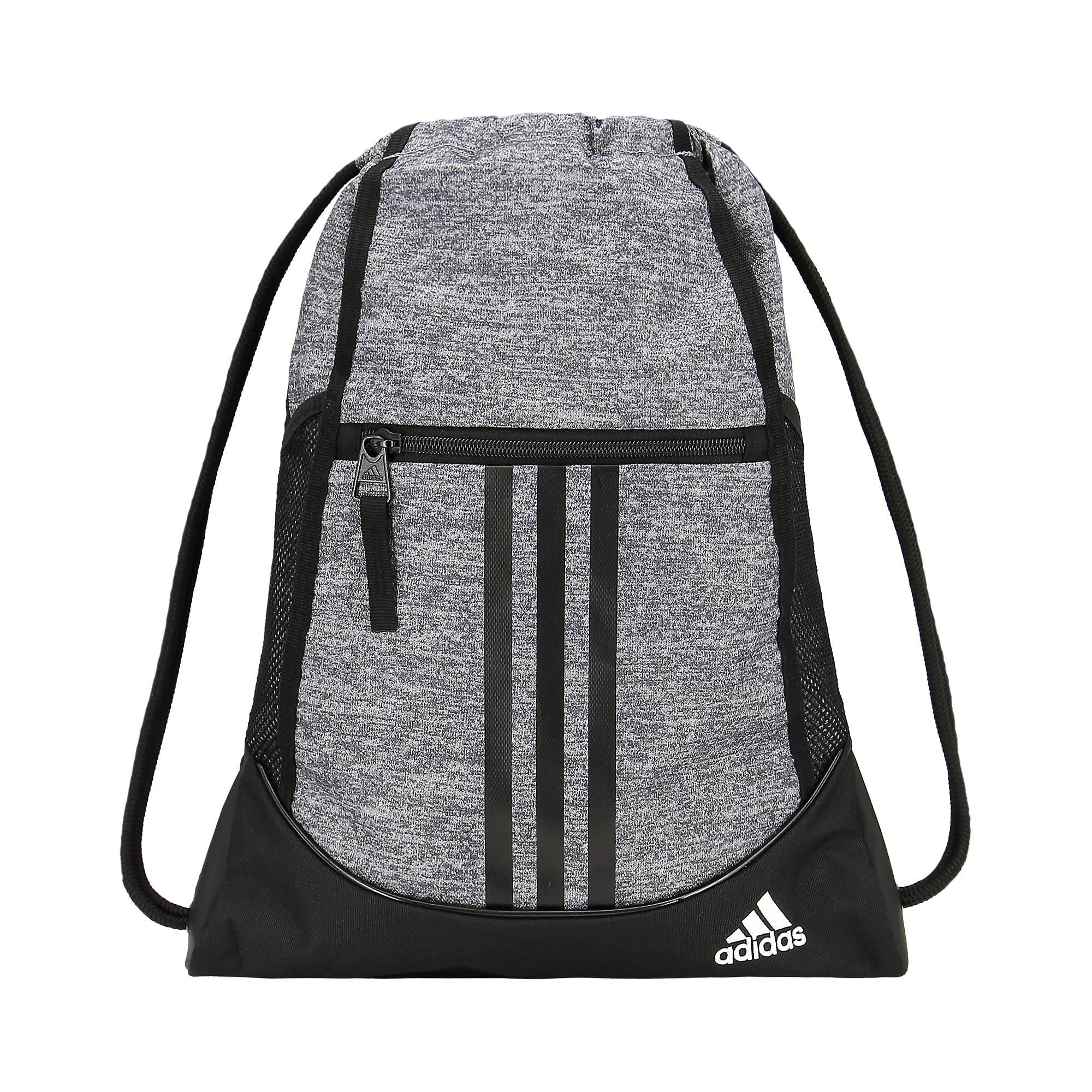 adidas Alliance Sackpack, Drawstring Backpack, Lightweight Small Gym Bag for Women and Men, Black, One Size
